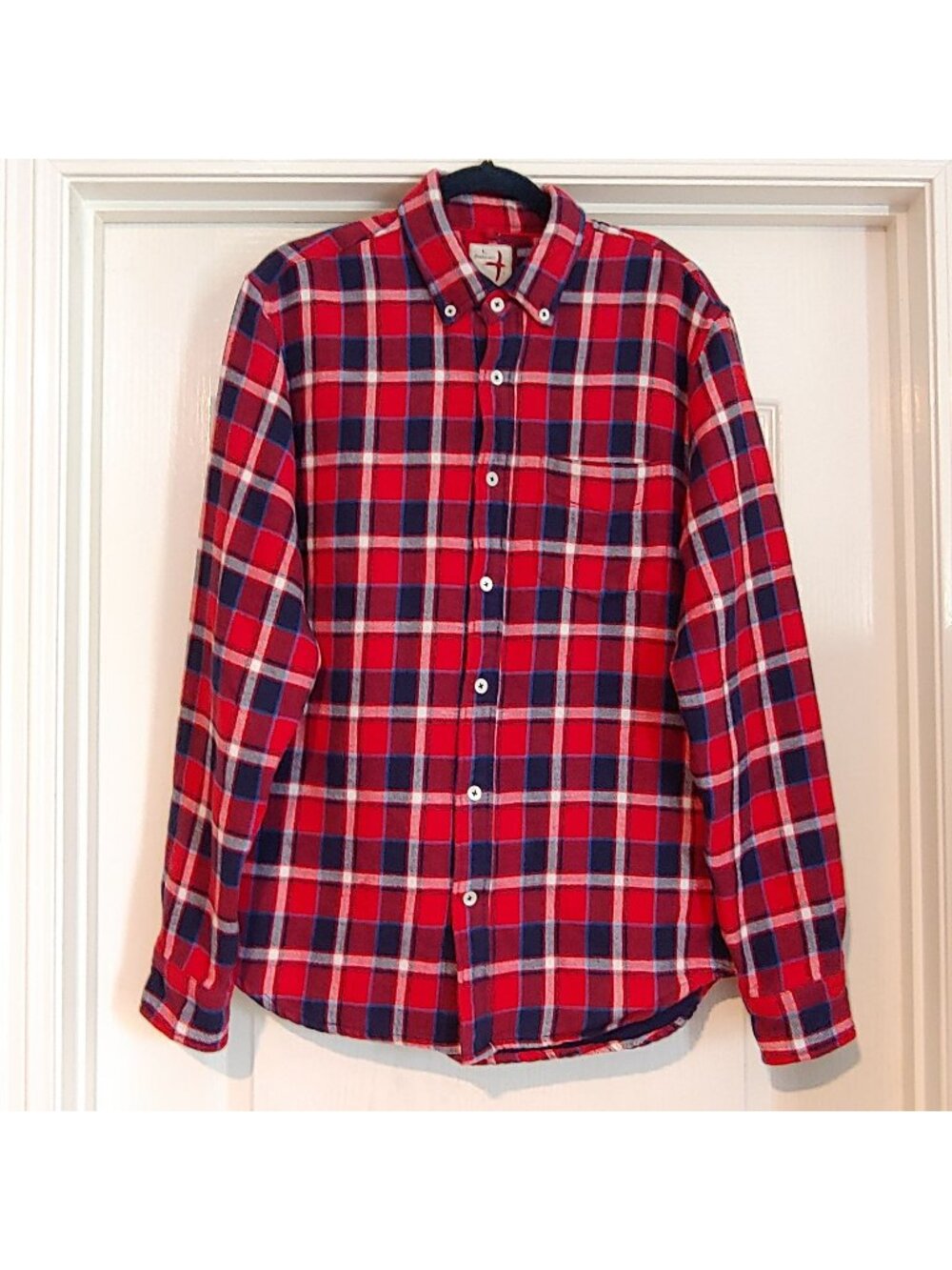 Relwen Chamois Lined Flannel Shirt Heavyweight Plaid Rugged Workwear Chore L